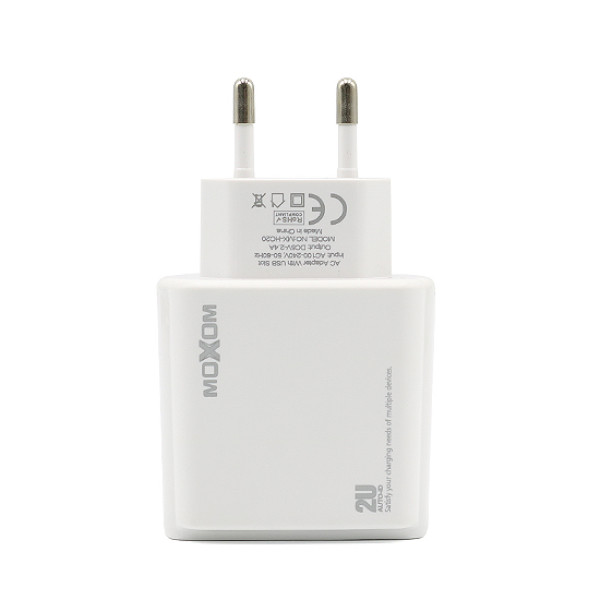 Kucni punjac Moxom MX-HC20 2xUSB 5V/2.4A microUSB beli