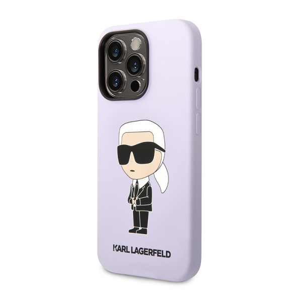 Futrola silikon Karl Lagerfeld NFT Ikonik Hard Case za Iphone 14 Pro Max ljubicasta Full ORG (KLHCP14XSNIKBC)