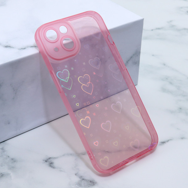 Futrola Heart Color IMD za iPhone 13 6.1 roze