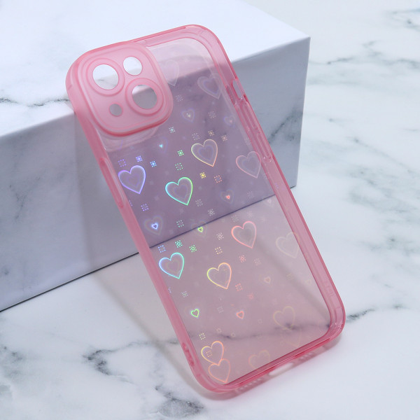 Futrola Heart Color IMD za iPhone 14 6.1 roze