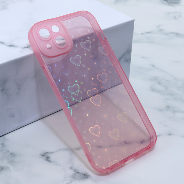 Futrola Heart Color IMD za iPhone 14 Plus 6.7 roze