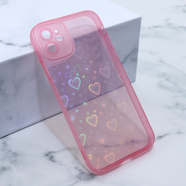 Futrola Heart Color IMD za iPhone 11 6.1 roze