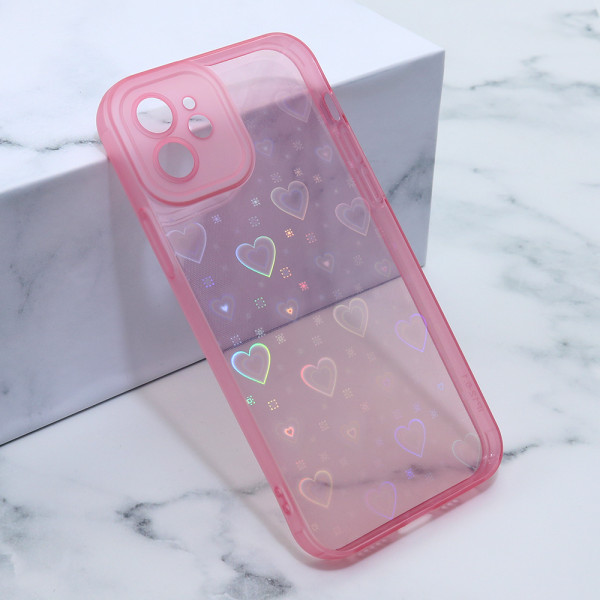 Futrola Heart Color IMD za iPhone 12 6.1 roze