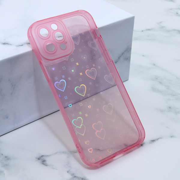 Futrola Heart Color IMD za iPhone 12 Pro 6.1 roze