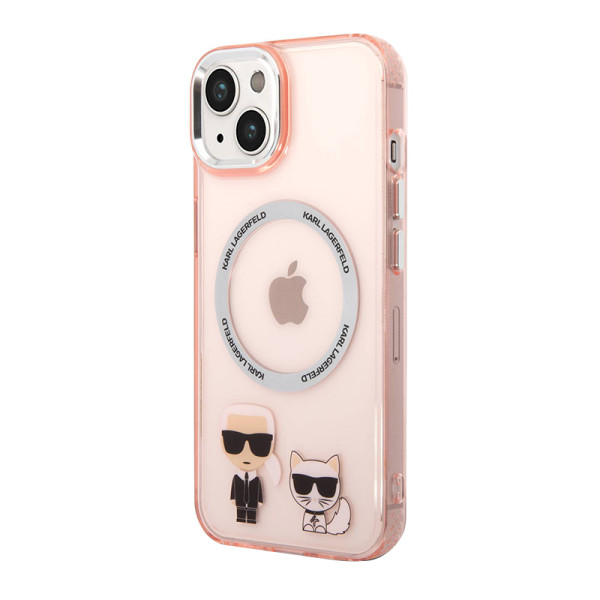 Futrola Karl Lagerfeld Magsafe With Ring za Iphone 14 pink Full ORG (KLHMP14SHKCP)