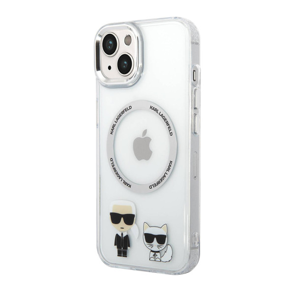 Futrola Karl Lagerfeld Magsafe With Ring za Iphone 14 Plus bela Full ORG (KLHMP14MHKCT)