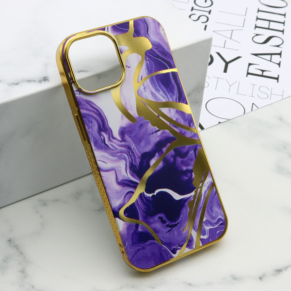 Futrola MARBLE za iPhone 15 (6.1) ljubicasta