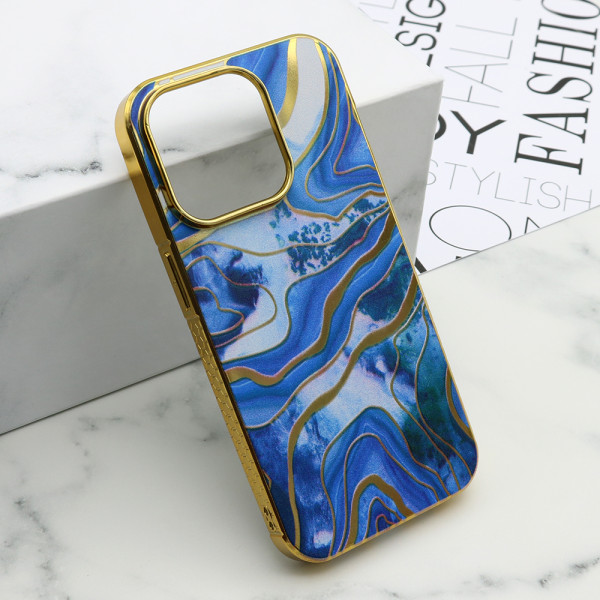 Futrola MARBLE za iPhone 15 Pro (6.1) plava