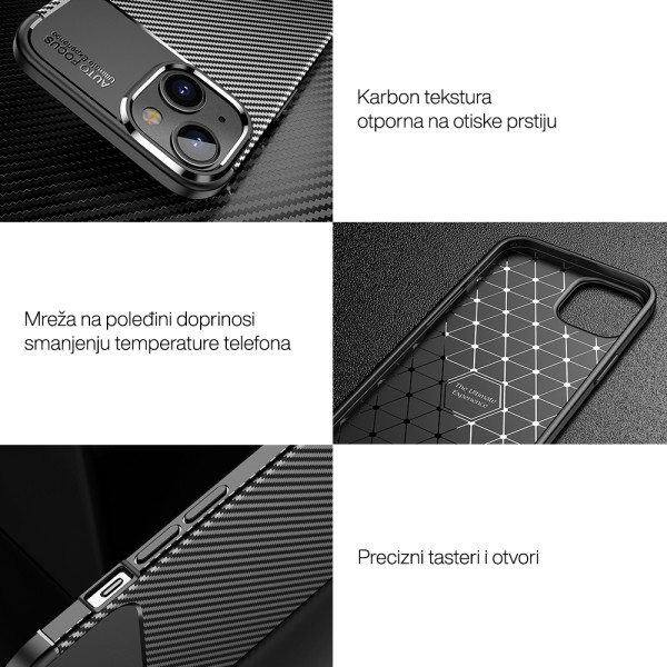 Futrola Carbon za Samsung A245F Galaxy A24 4G crna