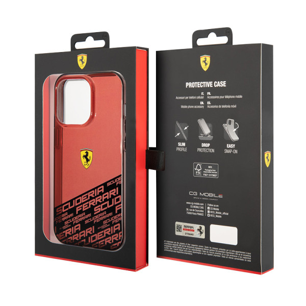 Futrola FERRARI Scuderia Print za Iphone 14 Pro Max crvena Full ORG (FEHCP14XUBOR)