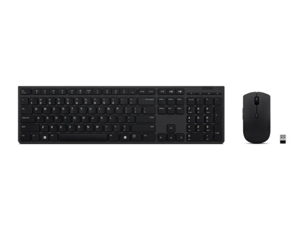 Lenovo Professional Wireless Rechargeable Combo Keyboard and Mouse-US Euro