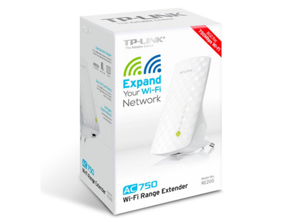 Ekstender dometa TP-LINK RE200 Wi-FiAC750433Mbps300Mbps1xLAN3 interne antene