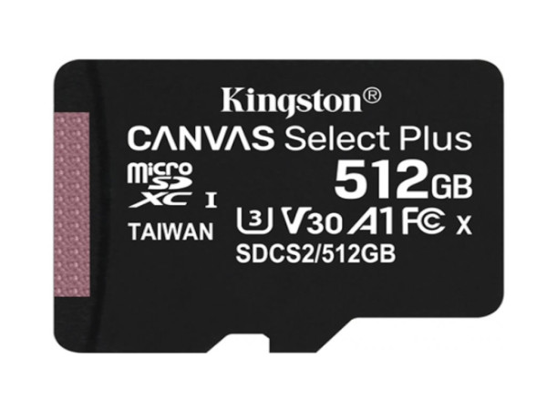 Memorije kartice KINGSTON SDCS2512GBmicroSD512GBClass U3100MBs-85MBs+adapter