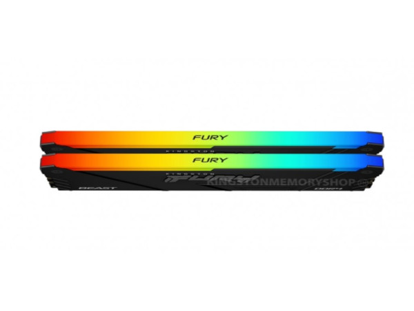 Memorija KINGSTON 16GB(2x8GB)DIMMDDR43200GHzCL16FURY Beast RGB