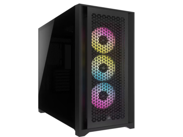 Kućište CORSAIR iCUE 5000D AIRFLOW Mid-TowerGamingATXkaljeno staklobez napajanjaRGBcrna