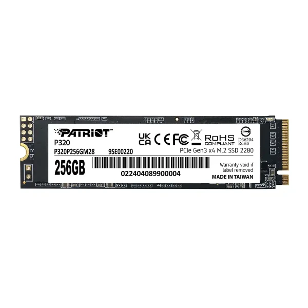 SSD M.2 NVMe 256GB Patriot P320 2200MBs1200MBs P320P256GM28