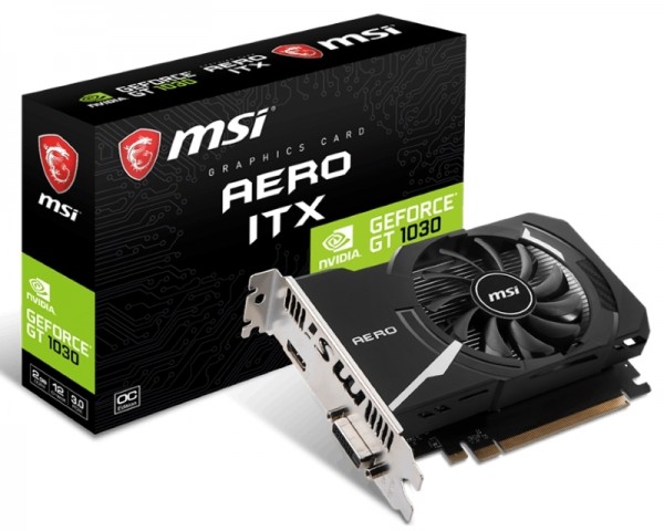 MSI nVidia GeForce GT 1030 2GB 64bit GT 1030 AERO ITX 2GD4 OC