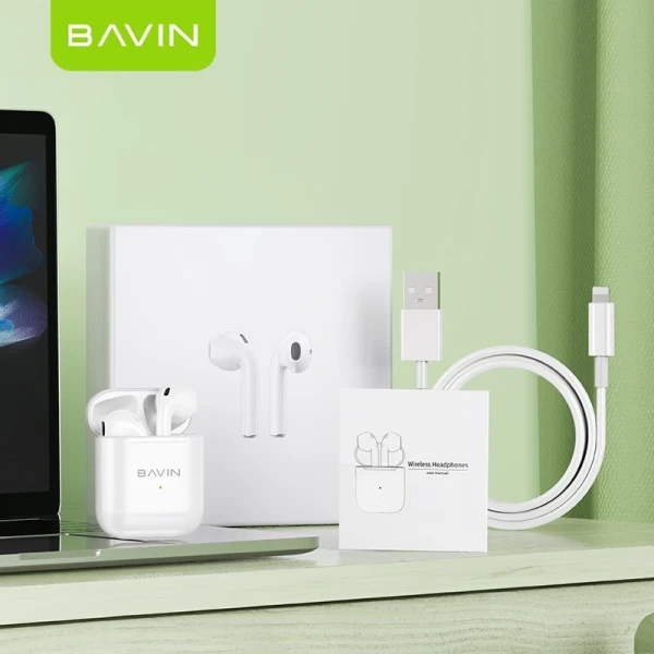 Bavin slušalice AirPods + kabl lightning bela