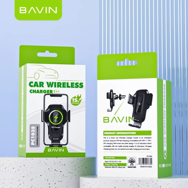 Bavin auto držač/wirelees punjač 15W