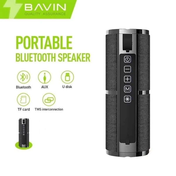 Bavin bluetooth zvučnik 8W crna