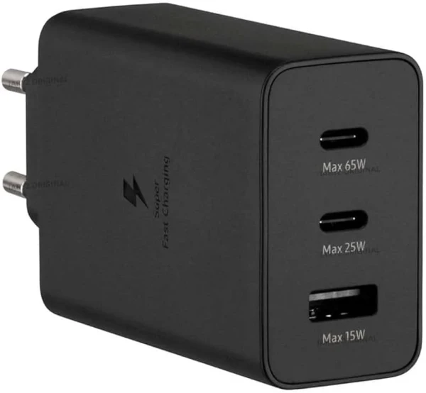 Samsung brzi punjač 65w 1XUsb A+ 2XType C (T6530) crna