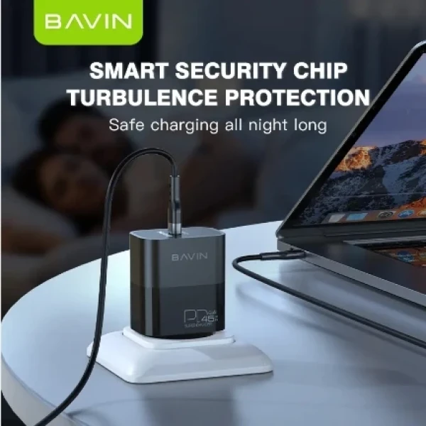 Bavin punjač  GaN 45W-PD USB-C crna