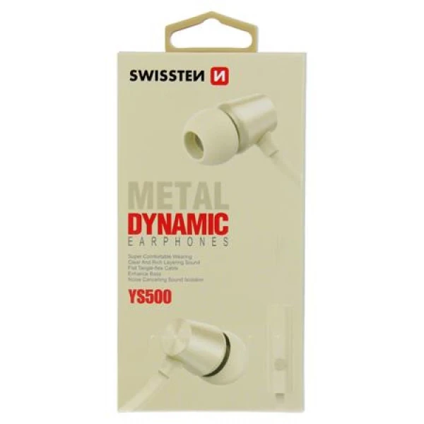 Swissten Slušalice 3,5mm DYNAMIC YS500 zlatna