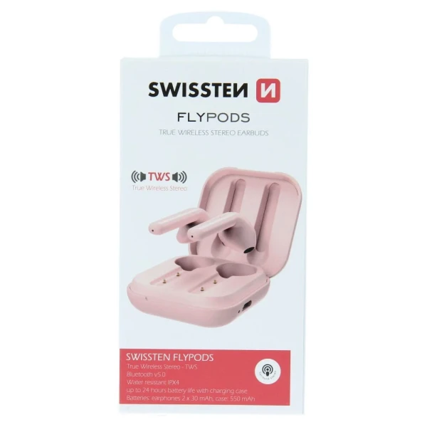 Swissten Bluetooth slušalice FLYPODS pink