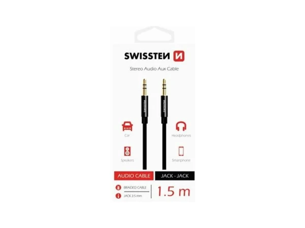 Swissten Audio kabl 3,5mm crna