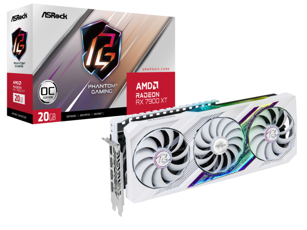 SVGA Asrock Radeon RX 7900 XT Phantom Gaming White 20G OC, RX7900XT PGW 20GO