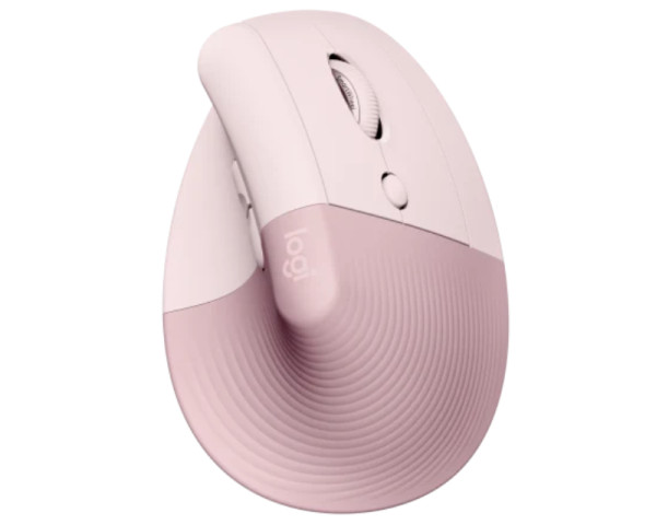 LOGITECH Lift Vertical Ergonomic Wireless miš roze 