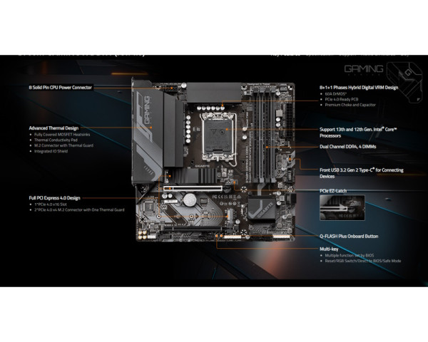 GIGABYTE B760M GAMING X DDR4 rev. 1.x matična ploča