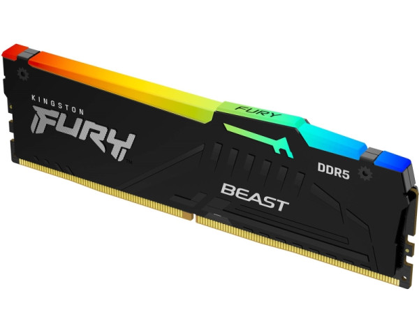 KINGSTON DIMM DDR5 32GB 5200MTs KF552C40BBA-32 Fury Beast RGB Black XMP 