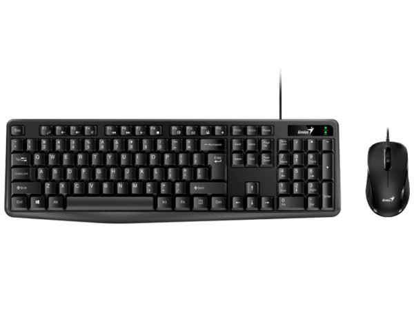 GENIUS KM-170 USB US crna tastatura+ USB crni miš 