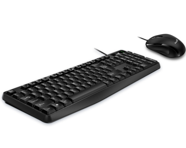 GENIUS KM-170 USB YU crna tastatura+ USB crni miš 