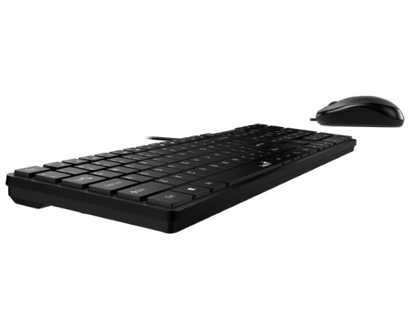 GENIUS SlimStar C126 USB US crna tastatura+ USB crni miš 