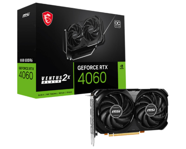 MSI nVidia GeForce RTX 4060 8GB 128bit RTX 4060 VENTUS 2X BLACK 8G OC grafička karta