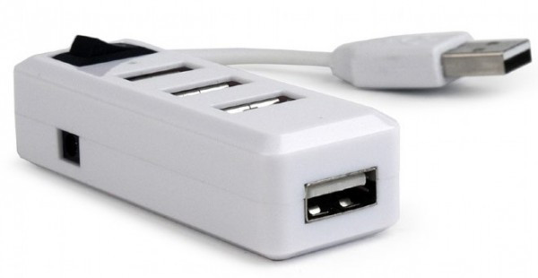 UHB-U2P4-21 Gembird USB2.0 4-port HUB, sa prekidacem, white