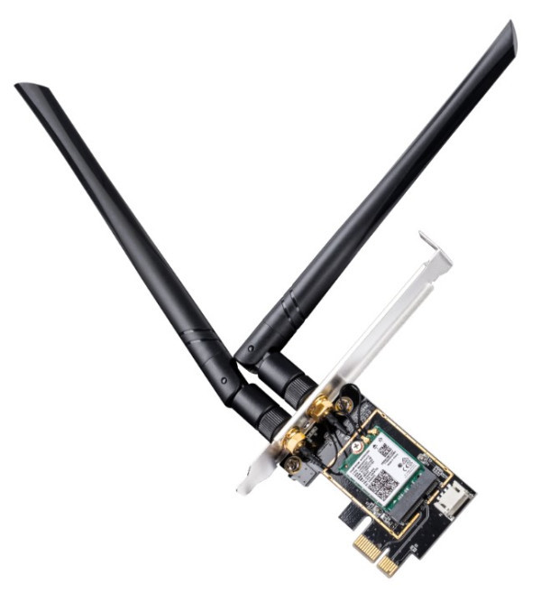 Cudy WE3000 AX5400 Wi-Fi 6E + BT5.2 PCI Express Adapter 2.4+5Ghz, 2x5dBi detachable antenna