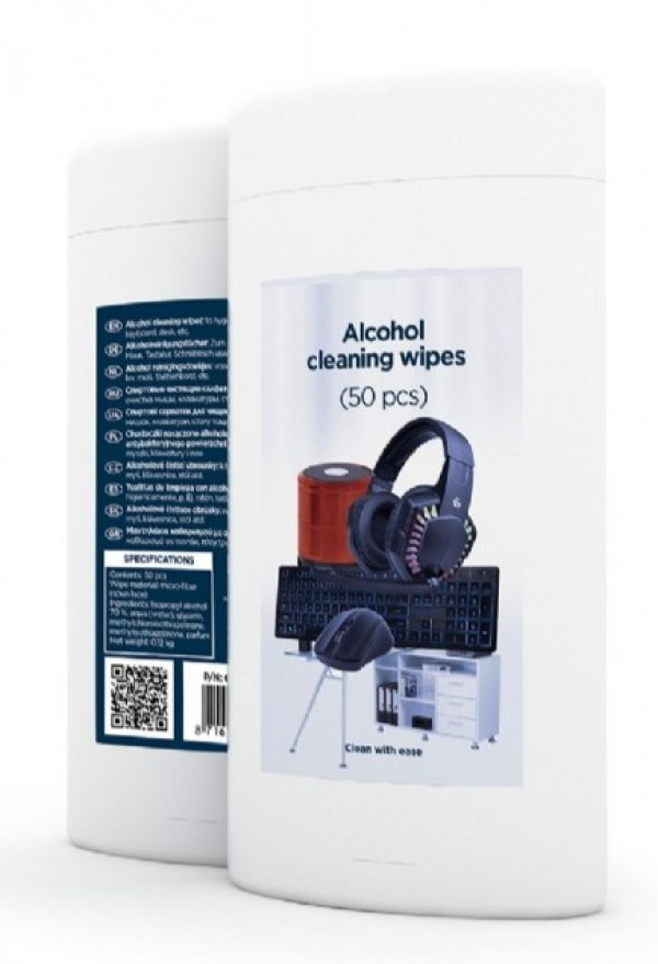 CK-AWW50-01 Gembird Alcohol maramice za ciscenje, microfiber 50 kom