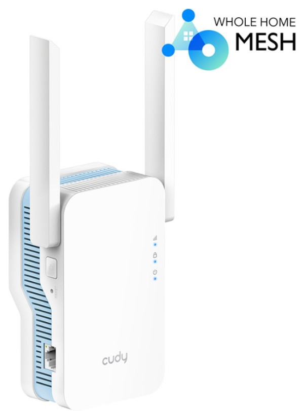 Cudy RE1200 AC1200Wi-Fi MESH Range Extender, Dual Band 2.4+5Ghz,2x5dBi, 1xLAN, AP,ACCESS+LED