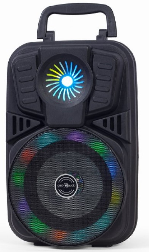 SPK-BT-LED-01 Gembird Portable Bluetooth karaoke speaker 5W, FM, USB, SD, 3,5mm, MIC 6,35mm, LED