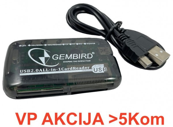 FD2-ALLIN1-BLK ** Gembird  USB2.0 citac svih tipova memorijskih kartica(319)