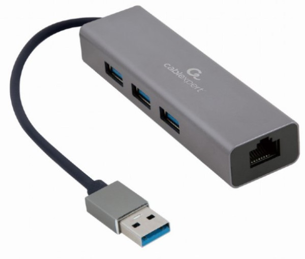 A-AMU3-LAN-01 Gembird USB AM Gigabit network adapter with 3-port USB 3.0 hub