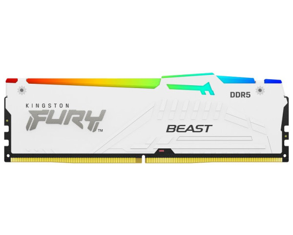 KINGSTON DIMM DDR5 32GB 6400MTs KF564C32BWEA-32 FURY Beast White RGB EXPO 