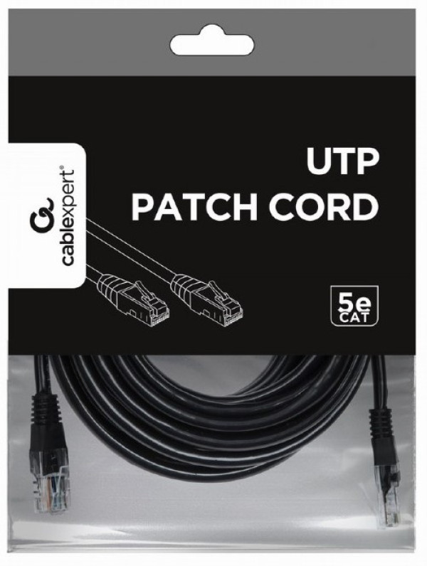 PP12-10M/BK Gembird Mrezni kabl, CAT5e UTP Patch cord 10m black