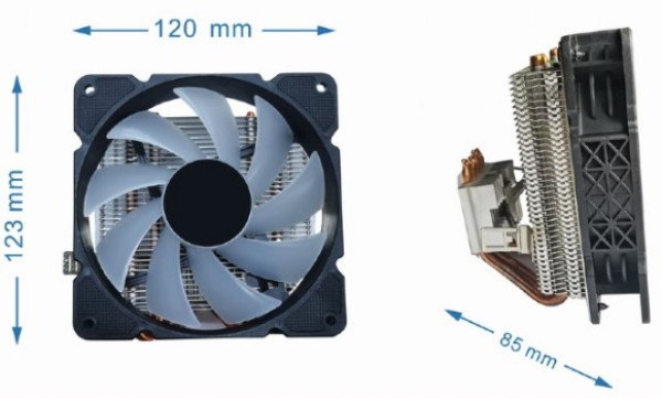 CPU-HURACAN-ARGB-X140 Gembird  UNI kuler 100W 120mm.Fan +/-1600rpm 26dBa LGA 775/115x/1200/AMD