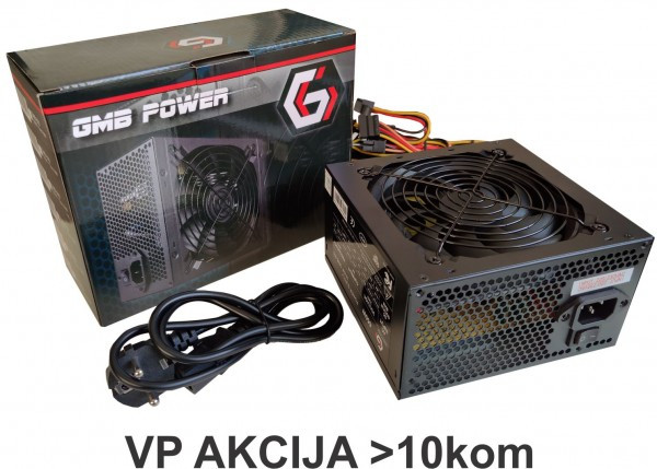 GMB-650-12 sa kutijom ** Gembird napajanje 650W 12cm FAN,20+4pn,4pin,3xSATA,1xIDE 4-pin, 6-pin(1720)