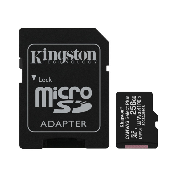 Micro SD Kingston 256GB Canvas Select Plus, SDCS2256GB + sd adapter