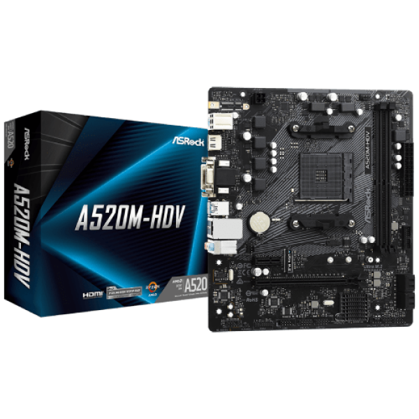 MB AM4 ASRock A520M-HDV 90-MXBE50-A0UAYZ